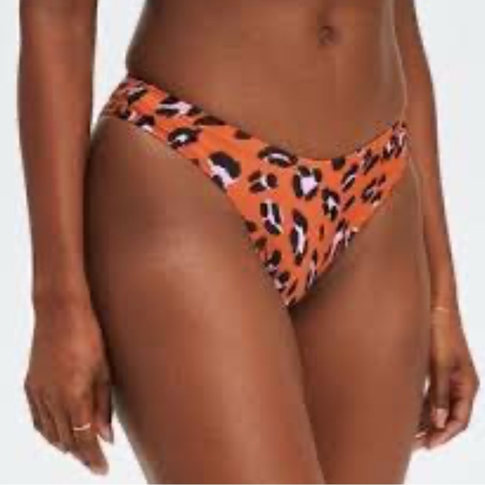 Fabletics womens noa high cut swim Bikini Bottom size large NWT